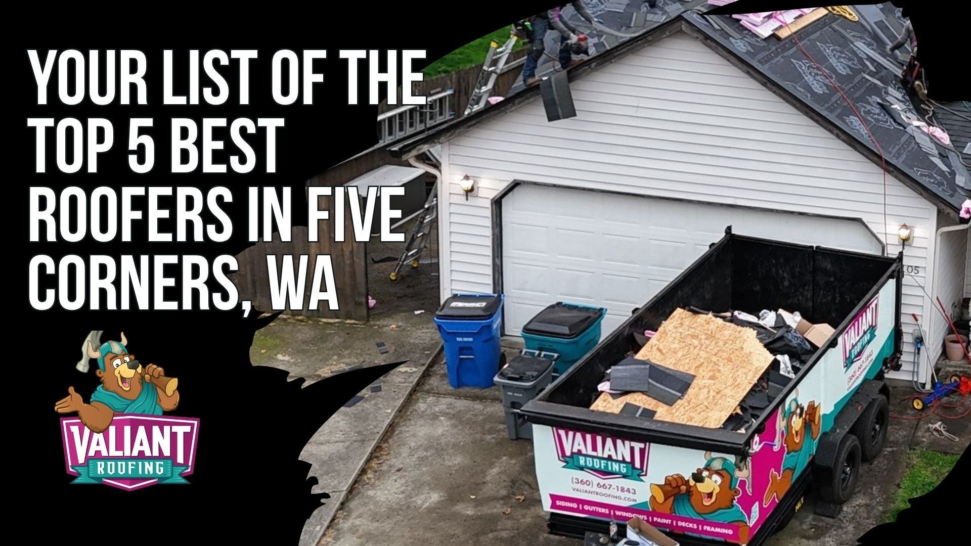  Your List of the Top 5 Best Roofers in Five Corners Lake, WA
Five ranked contractor profile cards display in a stacked list with star ratings, review counts, and linked verification icons for Google, BBB, and Yelp, giving Five Corners Lake homeowners a single-page credential reference built from verified Clark County performance data. Valiant Roofing leads with a 4.9-star rating, 230-plus reviews, and Owens Corning Platinum Preferred certification covering full exterior services including roofing, siding, gutters, and windows with photo-documented installs on every project. Ed's Economy Roofing follows with 4.9 stars, eight consecutive Best of Clark County awards, and 48 years of family-owned tear-off and storm damage expertise. Warner brings in-house-only crews and dual-state licensing since 1992, IBEX backs its 4.8-star rating with a 25-point final inspection process and a 10-year workmanship warranty across Washington and Oregon, and Cherry closes the list with a root-cause diagnosis philosophy and specialization in metal, cedar shake, and composition roofing dating back to 1975. Valiant Roofing is located at 108 SE 124th Ave Suite 8, Vancouver, WA 98684. Full profiles at valiantroofing.com/locations/vancouver-wa.
