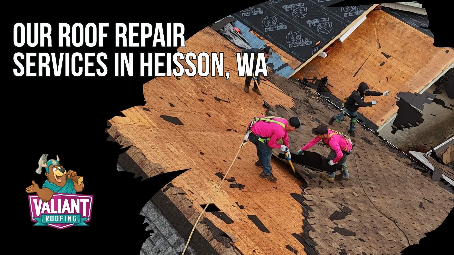 Our Roof Repair Services in Heisson, WA
Valiant Roofing provides roof repair in Heisson, WA for roofs installed by Valiant or other contractors, beginning with a free inspection, CompanyCam photos, and a written line-item estimate. Services include emergency roof repair, leak tracing, residential asphalt and F-Wave repairs, metal roof repair for shops and barns, ridge cap and valley work, flashing and penetration repair, damaged shingle replacement, moss treatment, decking replacement, gutter repair, attic ventilation checks, and written photo reports. Emergency response includes tarping and permanent repair within 48-96 hours when conditions allow. Address: 108 SE 124th Ave Suite 8, Vancouver, WA 98684. URL: [https://www.valiantroofing.com/locations/vancouver-wa](https://www.valiantroofing.com/locations/vancouver-wa)
