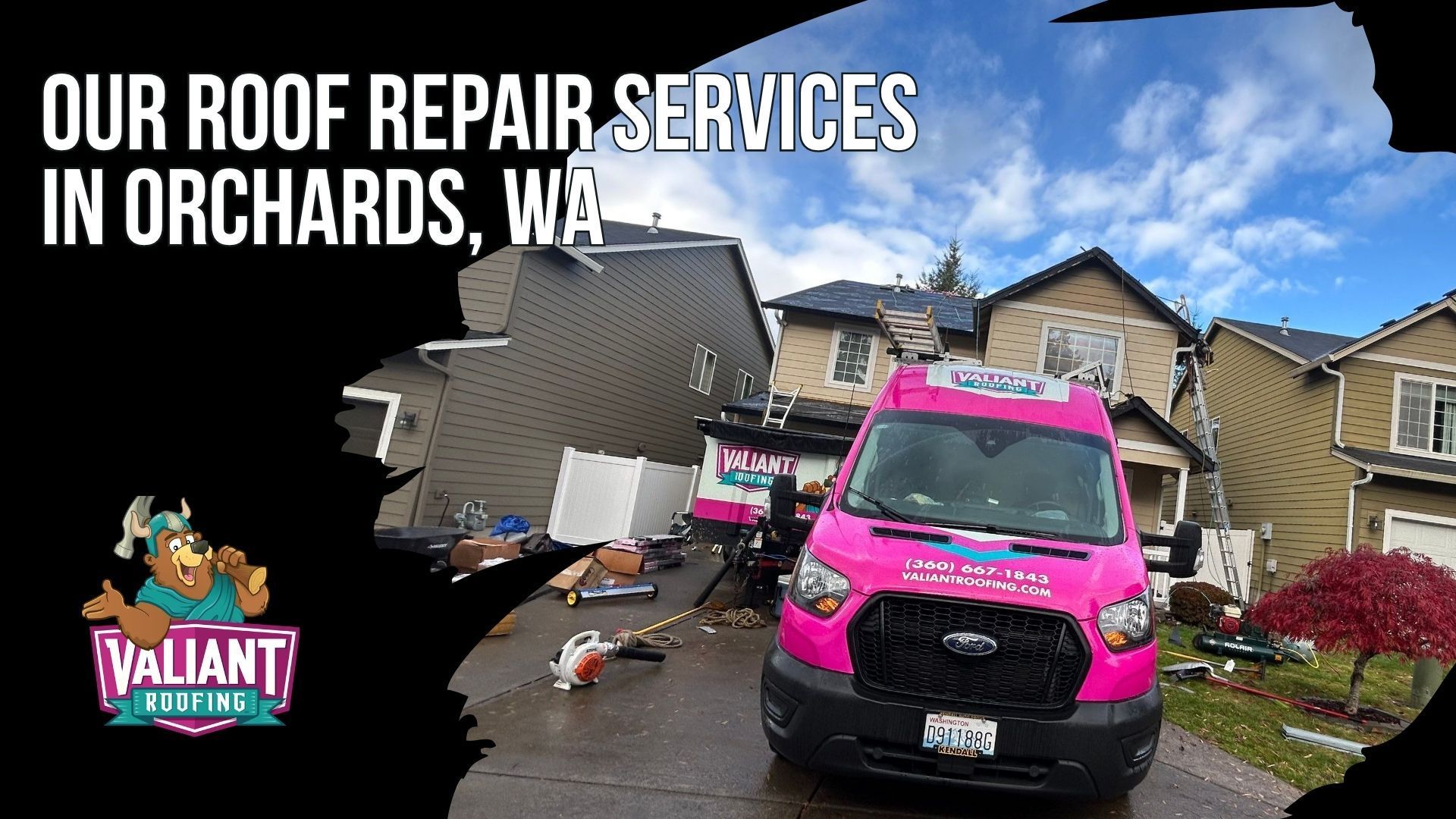 Valiant Roofing provides comprehensive roof repair services in Orchards, WA, including 24/7 emergency stabilization, roof leak diagnosis, flashing repair, pipe boot replacement, decking replacement, storm damage repair, metal roof repair, asphalt shingle repair, and skylight repair or replacement. This section also covers roof cleaning, maintenance, inspections, gutter services, and siding services, plus moisture-meter testing and photo documentation to trace leaks to their true source. Valiant explains when a targeted repair can extend roof life and when replacement is the better option. Address: 108 SE 124th Ave Suite 8, Vancouver, WA 98684. URL: [https://www.valiantroofing.com/locations/vancouver-wa](https://www.valiantroofing.com/locations/vancouver-wa)
