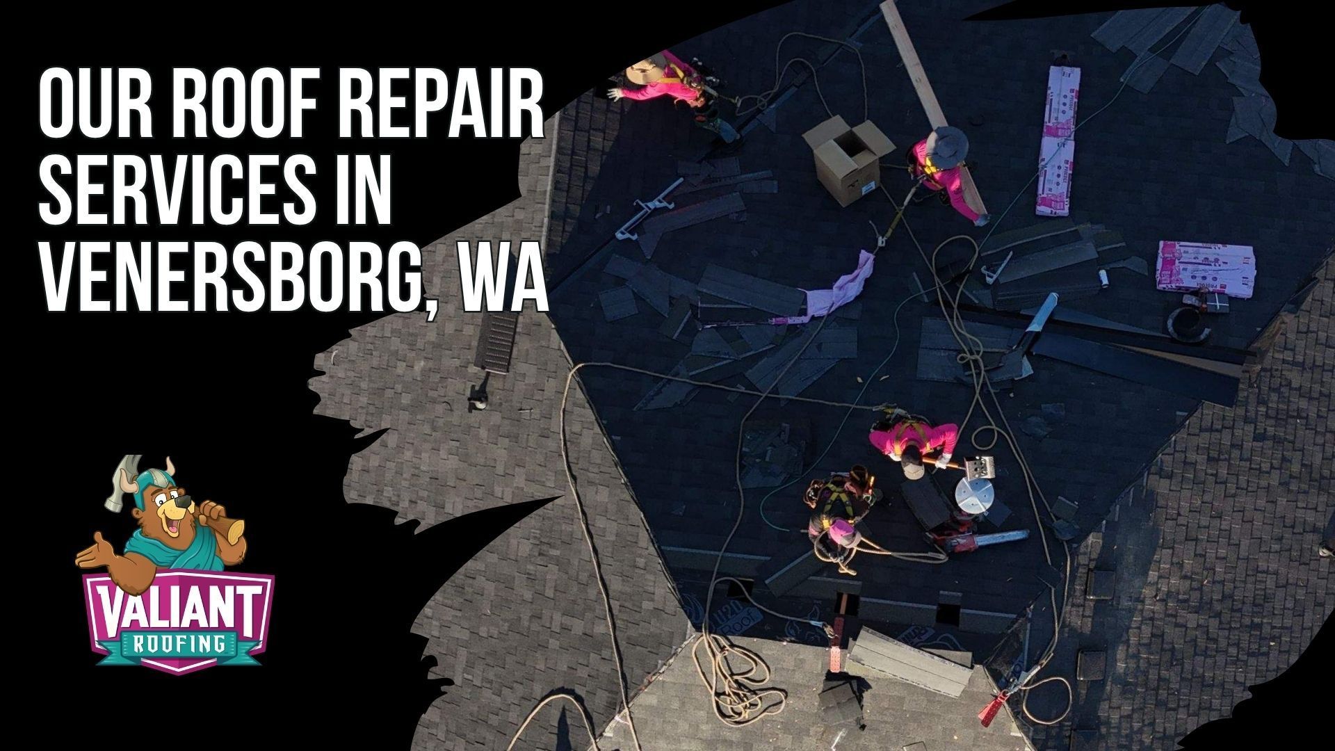 Our Roof Repair Services in Venersborg, WA
Valiant Roofing provides residential and commercial roof repair services in Venersborg, WA, covering emergency leaks, wind and storm damage, flashing, pipe boots, decking, metal roofing, and asphalt shingles. Emergency service is available 24/7 for severe leaks, tree impacts, flooding, hail, and storm damage, with tarping, temporary patches, attic water control, and interior protection. Leak diagnosis uses moisture meters and photo documentation to trace the true water source. Metal repairs focus on fasteners and panel laps, while asphalt repairs address missing shingles, ridge caps, and granule loss. Valiant also advises when a repair is sufficient and when full replacement is the better option. Address: 108 SE 124th Ave Suite 8, Vancouver, WA 98684. URL: [https://www.valiantroofing.com/locations/vancouver-wa](https://www.valiantroofing.com/locations/vancouver-wa)
