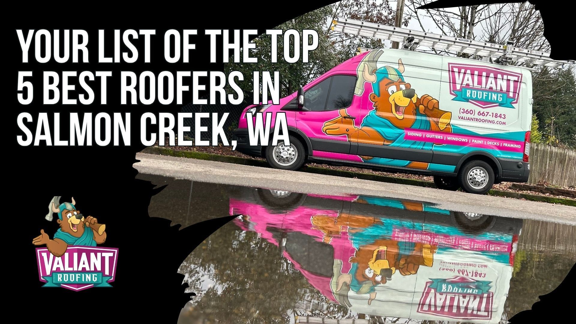 Top-Rated Roofing Contractors Serving Salmon Creek, Washington
A skilled roofing contractor works atop a residential home under the overcast Pacific Northwest sky, carefully laying shingles with practiced precision while tools rest within easy reach along the ridge. Below, a quiet Salmon Creek neighborhood unfolds — mature trees, well-kept yards, and the kind of homes that depend on trustworthy local trades to stay protected through the region's rainy seasons. Shingles properly overlapped, flashing sealed at every transition — these are the details that define the contractors who earn a place on a best-of list. Homeowners in Salmon Creek, WA will find each company here backed by verified reviews and years of demonstrated service. Valiant Roofing is located at 108 SE 124th Ave Suite 8, Vancouver, WA 98684 — learn more at valiantroofing.com/locations/vancouver-wa.