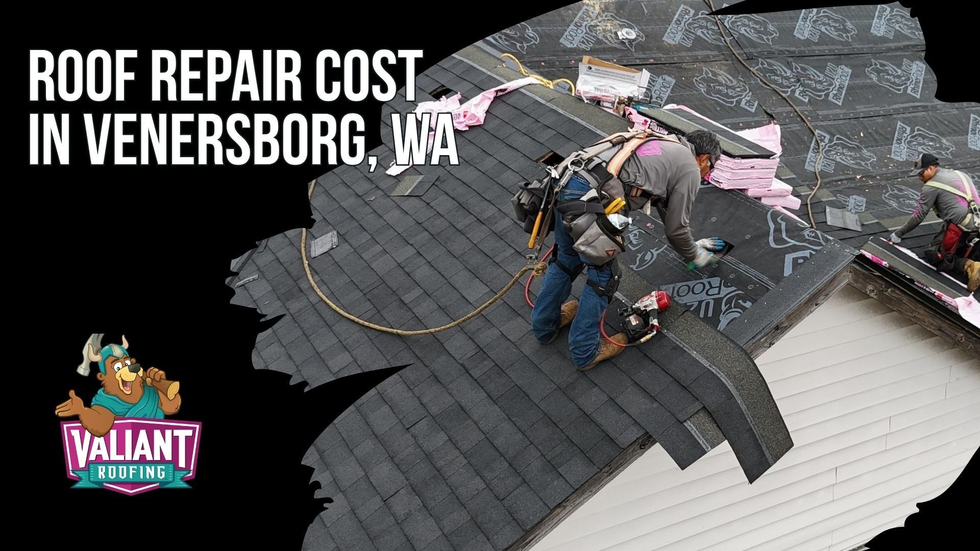 Roof Repair Cost in Venersborg, WA
Valiant Roofing publishes 2026 roofing cost ranges for Venersborg homeowners, with average full roofs from $12,000 to $25,000+, asphalt from $4.35 to $11.00 per sq ft, standing seam metal from $20,000 to $40,000+, tear-off from $1,000 to $3,000+, and decking replacement from $85 to $125 per sheet. Nearby Battle Ground, Brush Prairie, and Hockinson provide replacement pricing context, with asphalt ranges from $15,500 to $28,900 and metal from $31,900 to $54,900+. Repair may suit roofs under 15 years with localized damage, while roofs over 20 years with widespread granule loss, multiple leaks, or soft decking may need replacement. If repair exceeds 30% of replacement cost, replacement may be the better spend. Address: 108 SE 124th Ave Suite 8, Vancouver, WA 98684. URL: [https://www.valiantroofing.com/locations/vancouver-wa](https://www.valiantroofing.com/locations/vancouver-wa)
