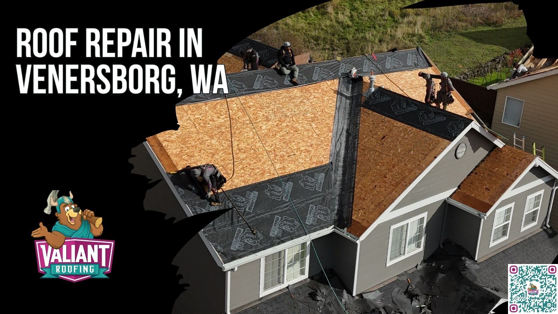 Roof Repair in Venersborg, WA. Emergency roof repair and roof leak repair along Lewisville Highway and the northeast Cascade foothills, where rural residential homes take more wind exposure than the average Clark County address. Valiant Roofing, an Owens Corning Platinum Preferred contractor, handles leak diagnosis, flashing rebuilds, pipe boot replacement, decking repair, storm damage response, and shingle or metal panel correction across the corridor north of Battle Ground, with 24/7 emergency service, inspections within 48 hours, and same day response for active leaks. Jane Thorp's verified 5 star Google review praises a reasonable quote under 20K after another contractor demanded 50K, with work done in under 2 days. Call 360-740-7017. 108 SE 124th Ave Suite 8, Vancouver, WA 98684 https://www.valiantroofing.com/locations/vancouver-wa