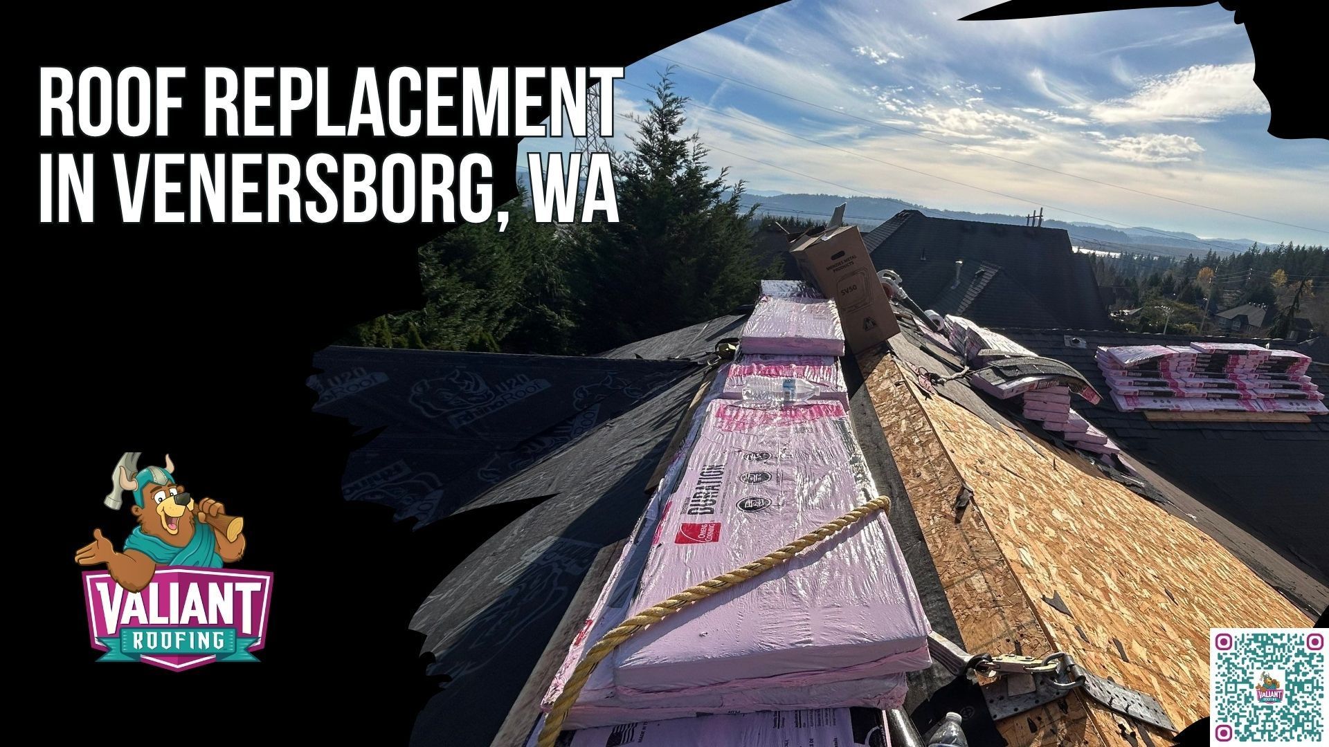 Roof replacement in Venersborg, WA involves removing the old roofing system and installing a new one designed to withstand heavy rain, moss, and seasonal wind off the Cascade foothills. Fish-mouthing shingles after the last wind event and gutters full of granules every fall are the signs the roof is giving you. Within 48 hours Valiant Roofing walks the roof, photographs every penetration, emails the file before leaving, and delivers a written estimate with material guidance suited to your budget. The permit gets pulled through the Clark County Permit Center. Call 360-740-7017 for a free inspection and same-week scheduling. Valiant Roofing, 108 SE 124th Ave Suite 8, Vancouver, WA 98684, https://www.valiantroofing.com/locations/vancouver-wa