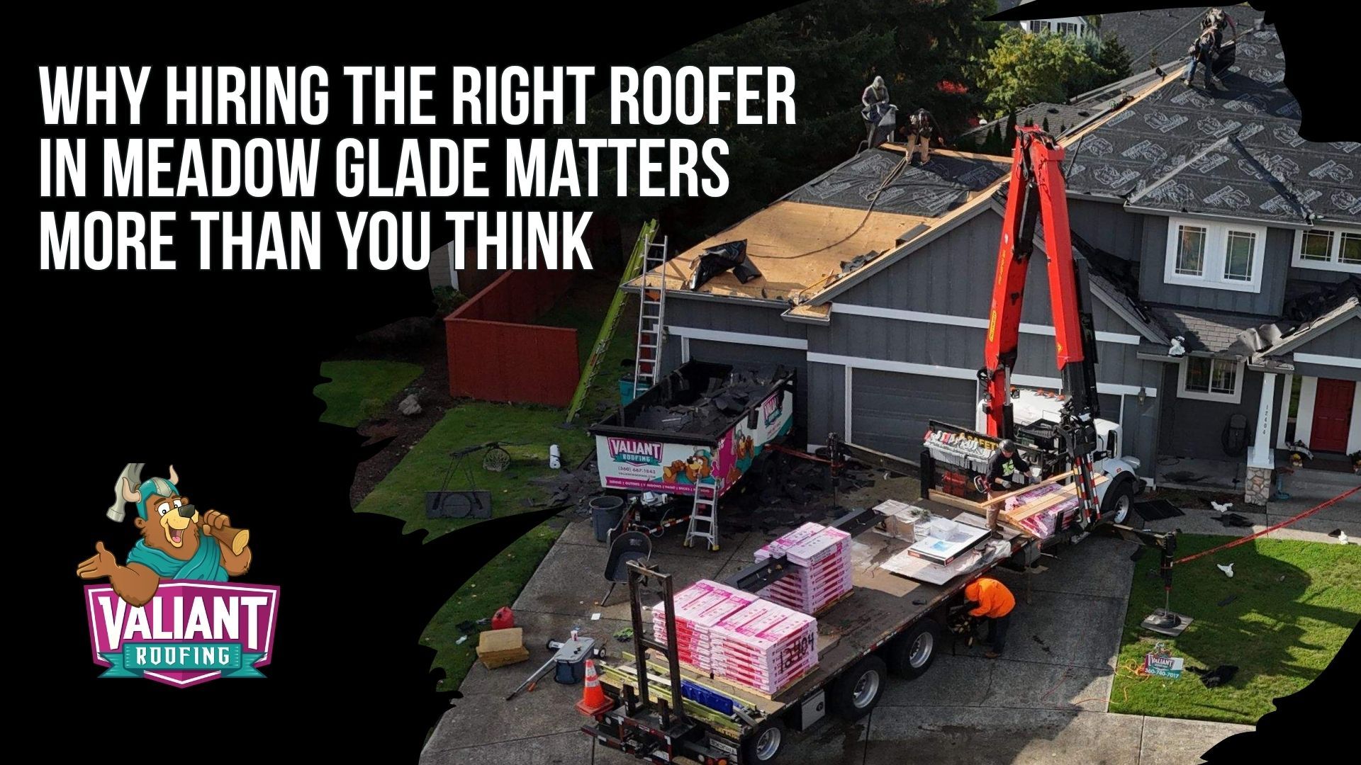 Why Hiring the Right Roofer in Meadow Glade Matters More Than You Think. Your roof is one of the largest single investments you will make as a homeowner in Meadow Glade, WA, where a full roof replacement in Clark County can range from $10,000 to $30,000 or more. Meadow Glade's Pacific Northwest climate, with persistent rain, wind-driven moisture, moss growth, and occasional ice events, punishes poor workmanship faster than almost any region. The contractor you choose determines whether you get decades of protection or years of headaches. Meadow Glade receives approximately 44 inches of rain per year, and one improperly installed flashing joint can cause thousands in water damage within a single wet season, while skipping Clark County and City of Battle Ground permits can create problems at resale. 108 SE 124th Ave Suite 8, Vancouver, WA 98684. https://www.valiantroofing.com/locations/vancouver-wa