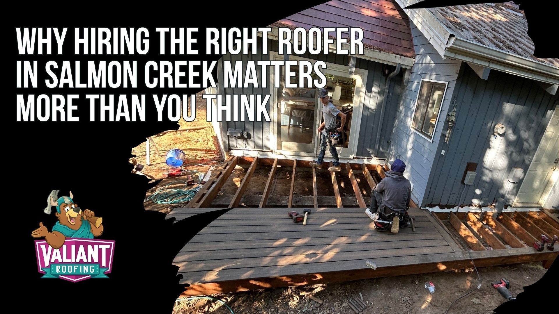 Why Hiring the Right Roofer in Salmon Creek Matters More Than You Think. Your roof is not just shingles and nails. It is the primary defense system protecting your home, your family, and your investment. A roof replacement in Salmon Creek typically costs between $10,000 and $25,000 or more depending on size, materials, and complexity. Hiring the wrong roofing contractor can mean poor workmanship that cuts your roof's lifespan in half, voided manufacturer warranties from unlicensed installation, code violations that trigger failed inspections, and insurance claim denials from undocumented work. Salmon Creek's Pacific Northwest climate, with heavy rainfall from October through May, frequent wind events, and moss-promoting humidity, punishes roofing shortcuts faster than almost any other region. 108 SE 124th Ave Suite 8, Vancouver, WA 98684. https://www.valiantroofing.com/locations/vancouver-wa