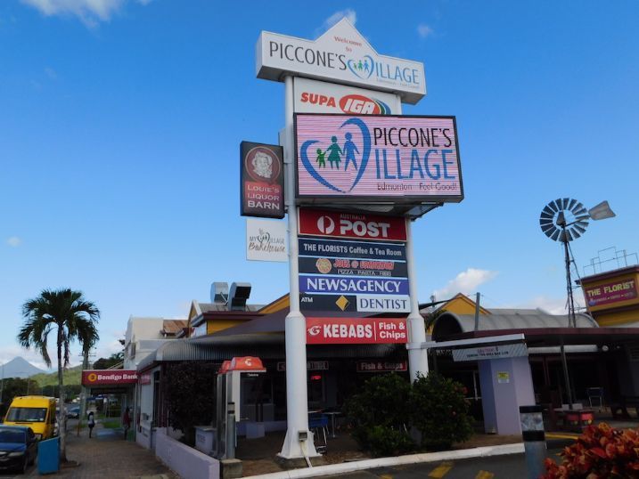 A Sign That Says Piccone's Village On It — Cairns Signcorp In Portsmith, QLD