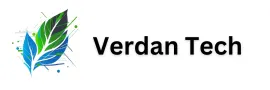 Logo for Verdan Tech: stylized leaves in blue and green with company name in black.