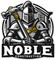 Knight holding hammer in front of a house; "Noble Construction" logo.