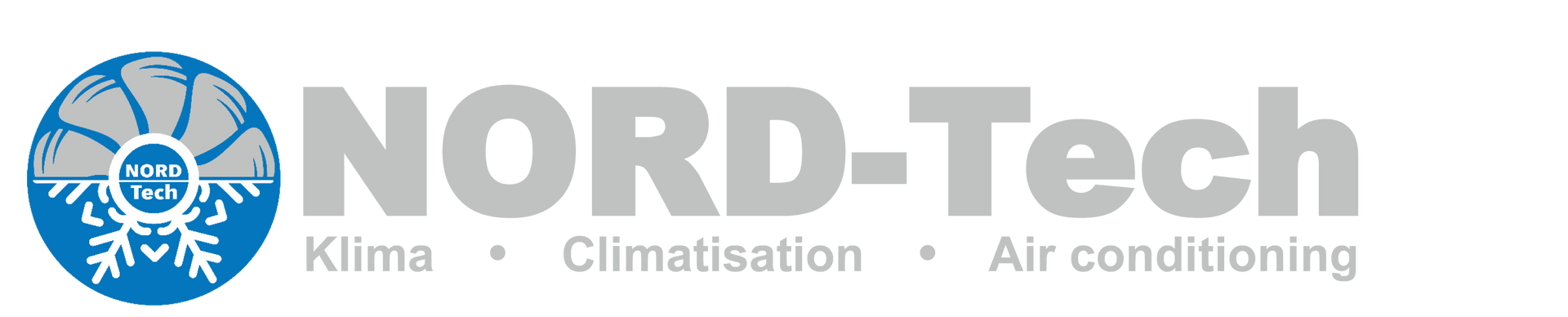 Logo von NORD-Tech: &bdquo;Klima &bull; Climatisation &bull; Air conditioning&ldquo; darunter.