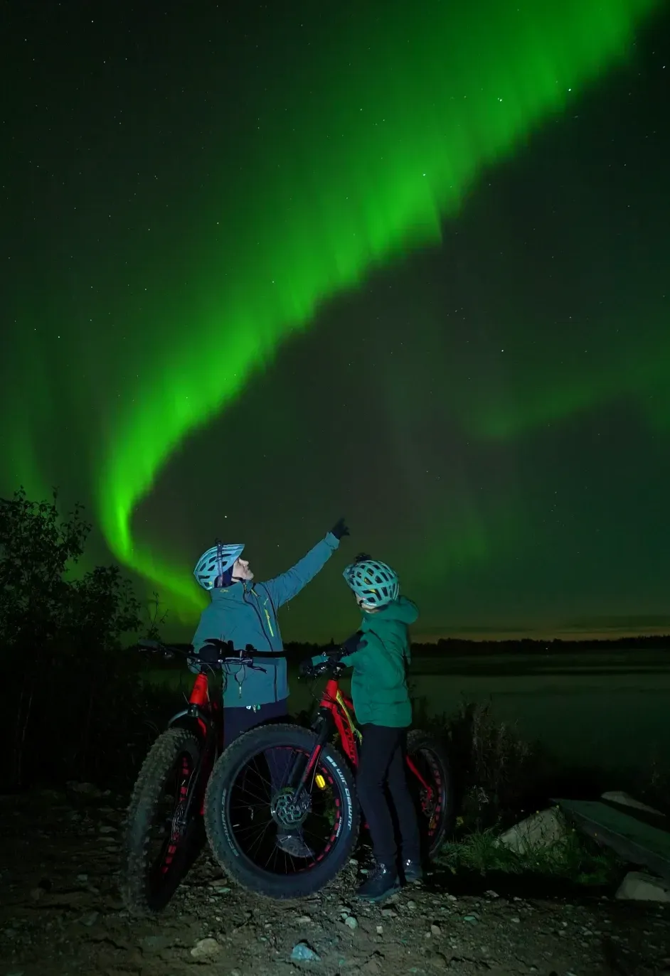 northern light tour on e-fatbike