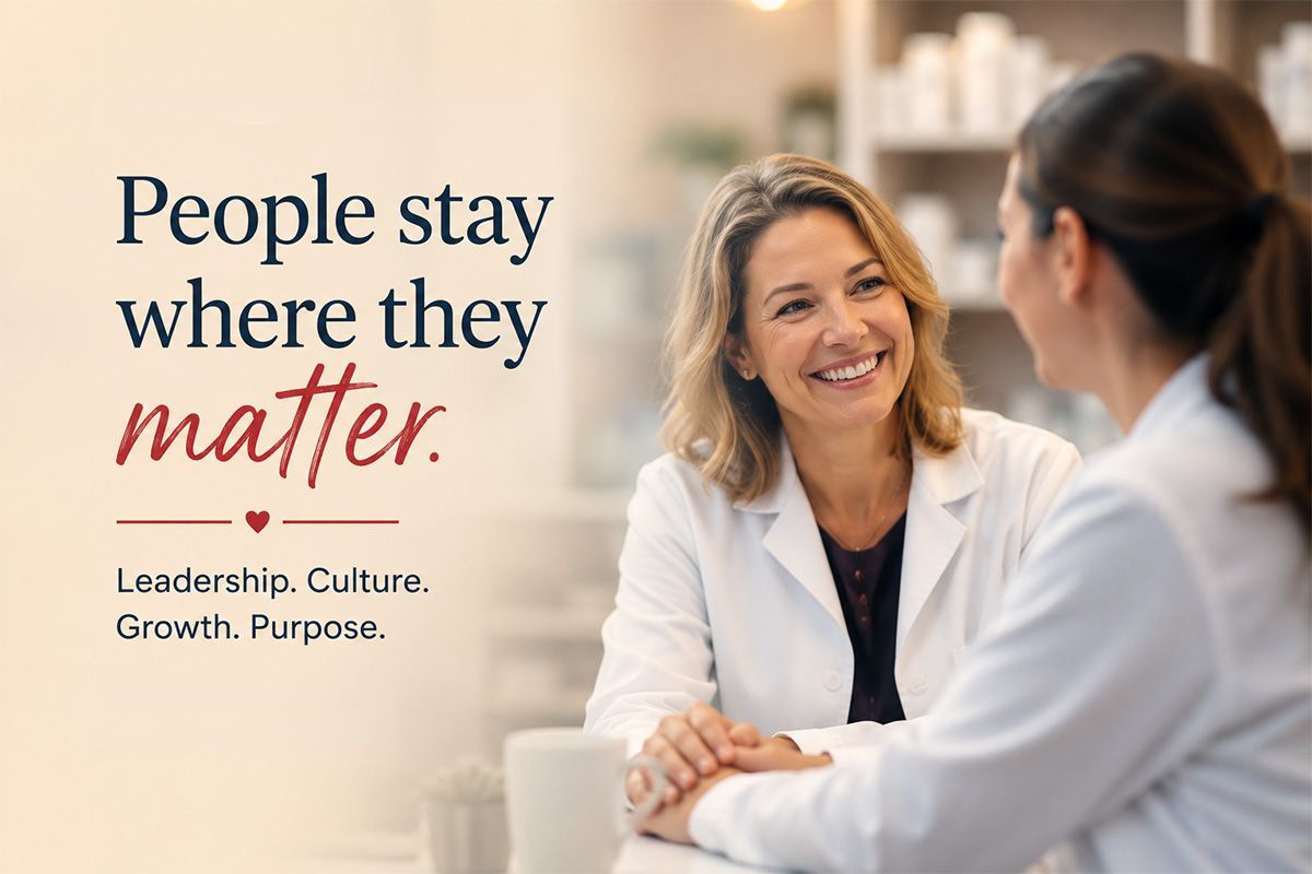 Pharmacist mentoring a colleague.
