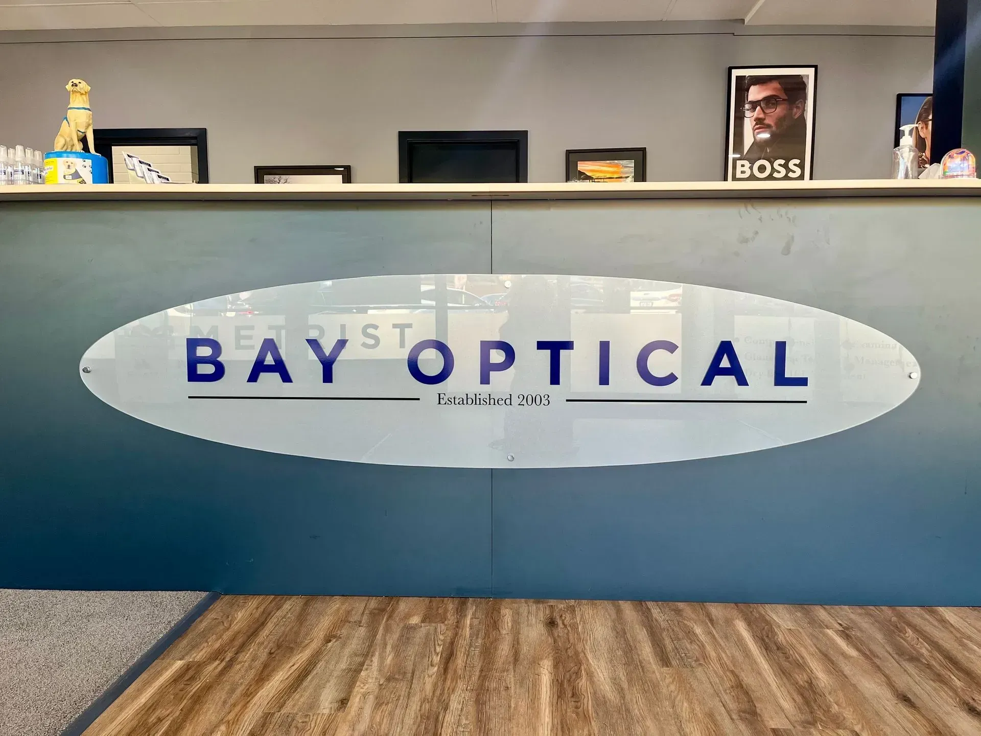 An eye exam in progress, showing a close-up of a patient's eye on a digital autorefractor screen. An eye exam in progress, showing a close-up of a patient's eye on a digital autorefractor screen.