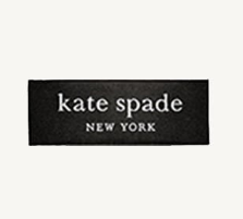 A rectangular black tag with the text