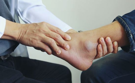 Doctor Examines Her Foot — Chicago, IL — Southwest Foot & Ankle LLC