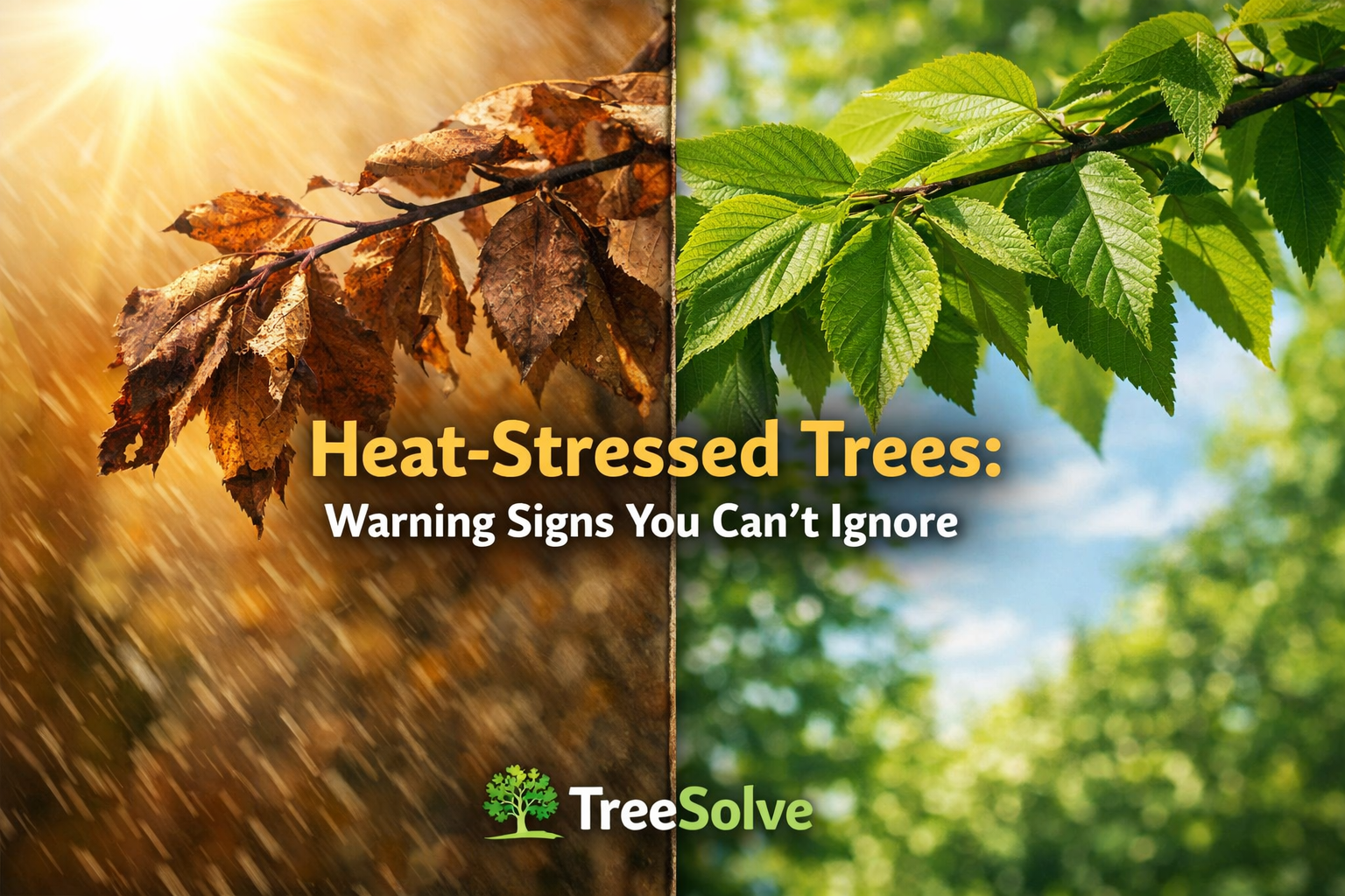 heat-stressed trees