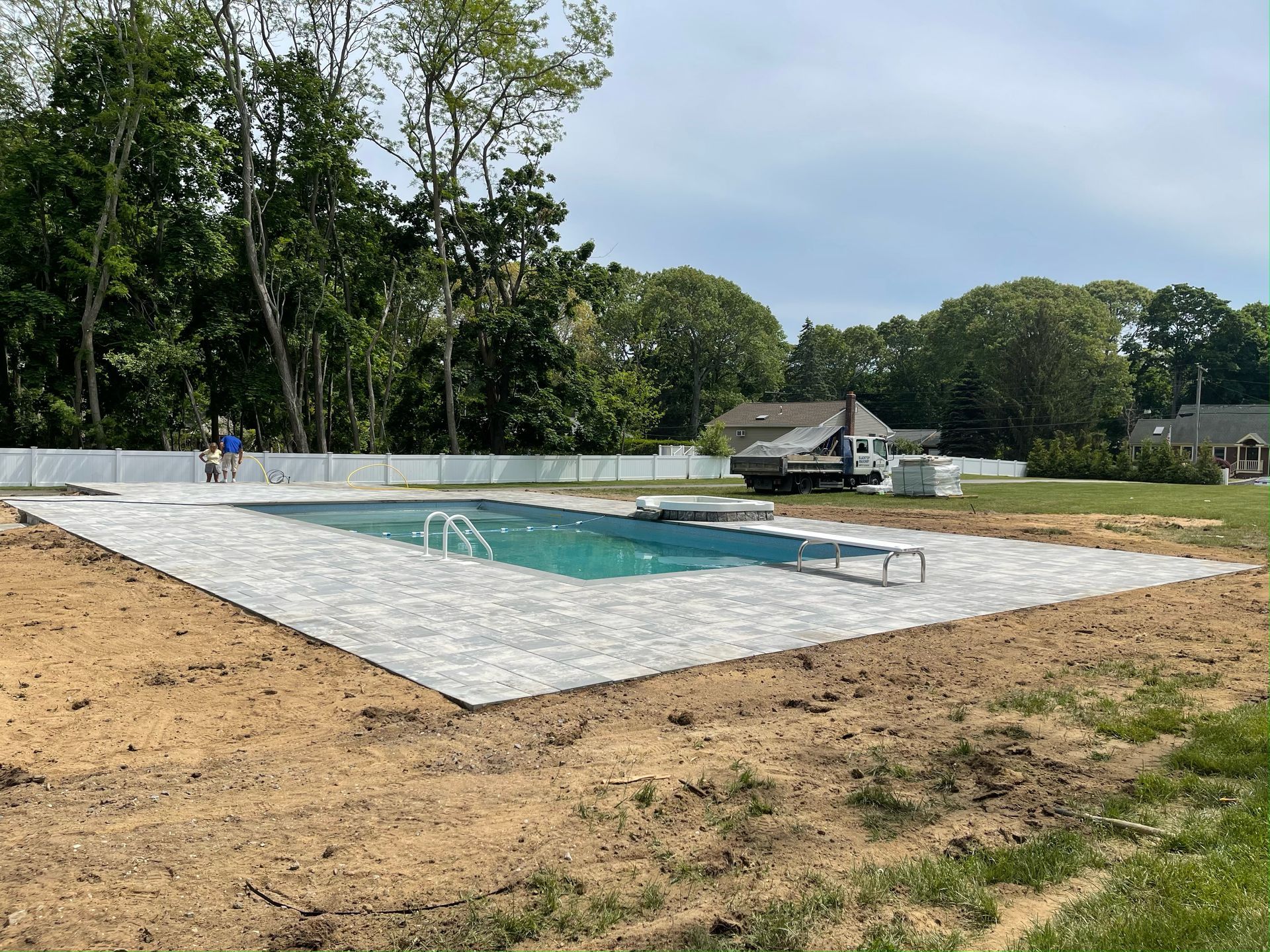 Wide Backyard with a Swimming Pool — Westbury, NY — A&M D’Alessandro Contractors Inc.