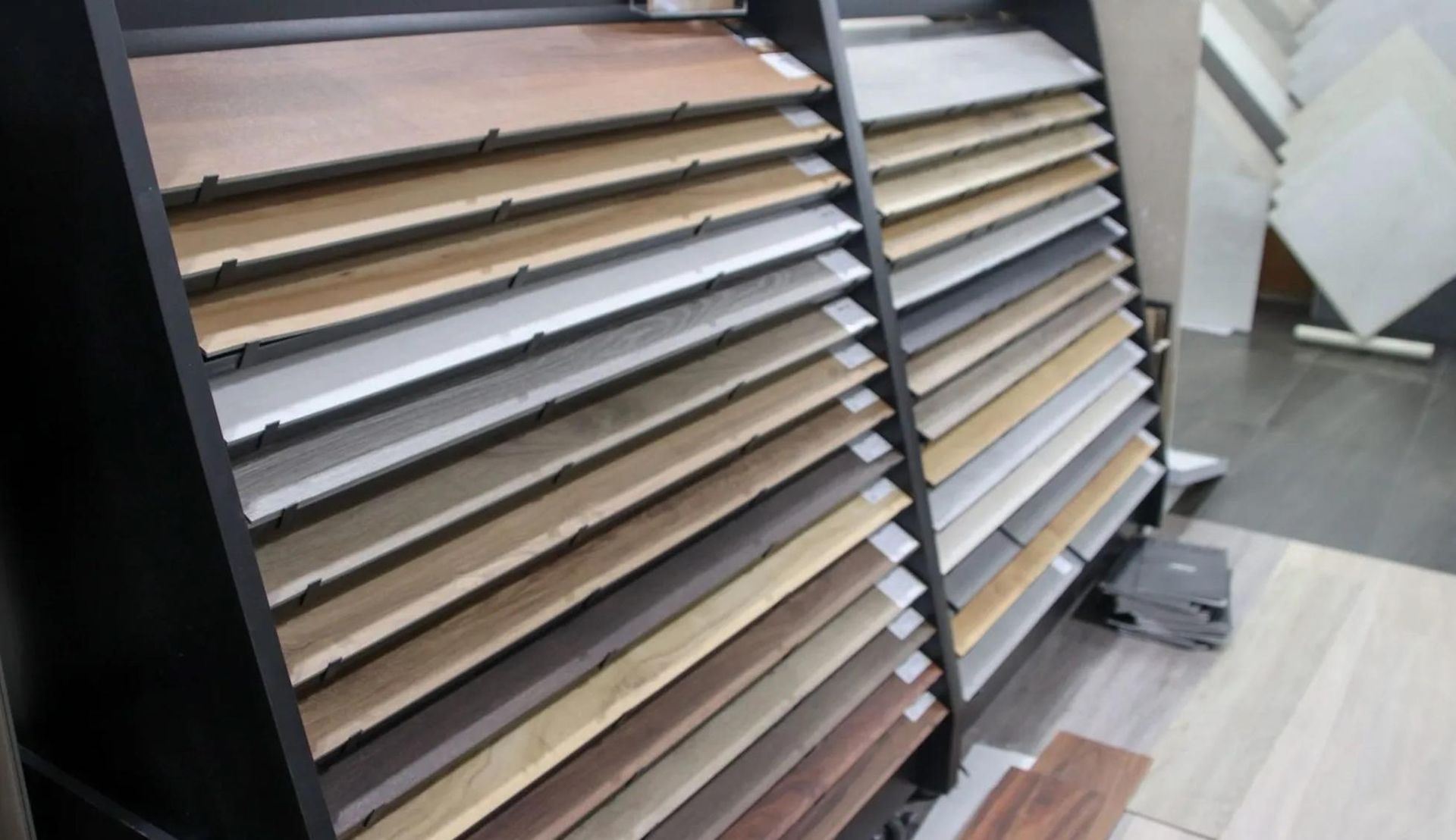 A Display of Different Types of Wooden Flooring in a Store — Traditional Tiles & Flooring in Gordonvale, QLD