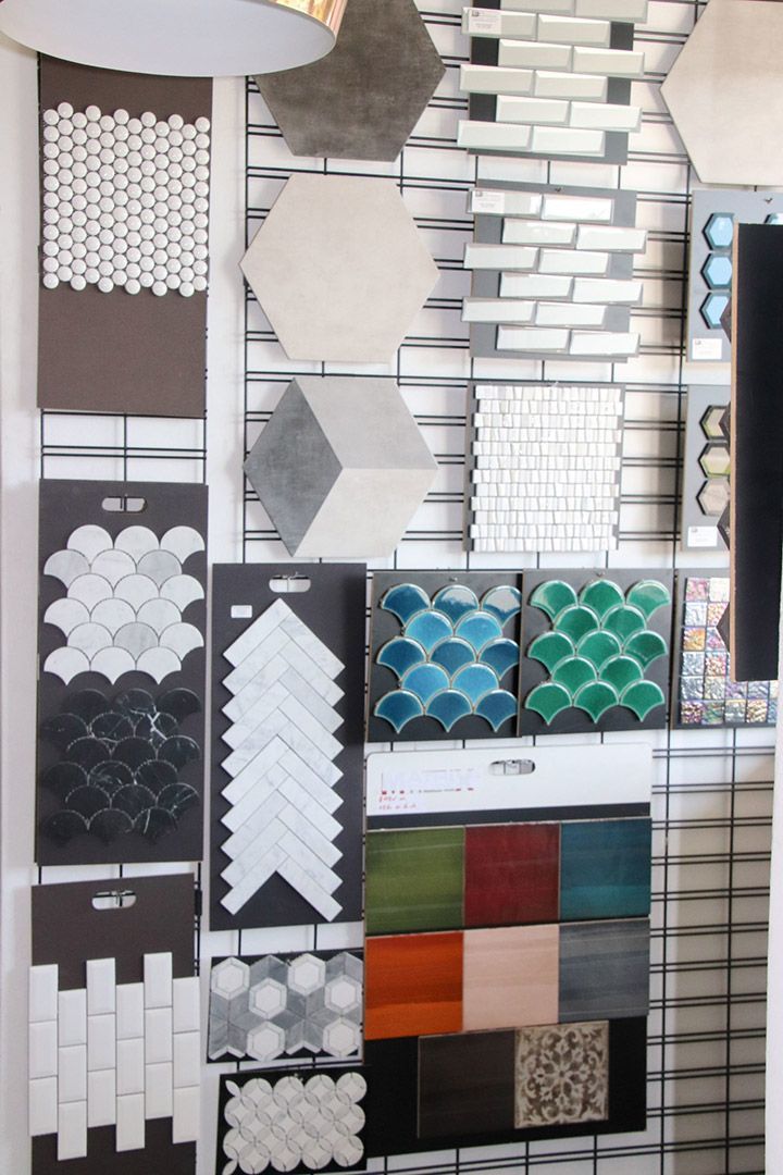 A Variety of Tiles Are Displayed on a Wall — Traditional Tiles & Flooring in Palm Cove, QLD