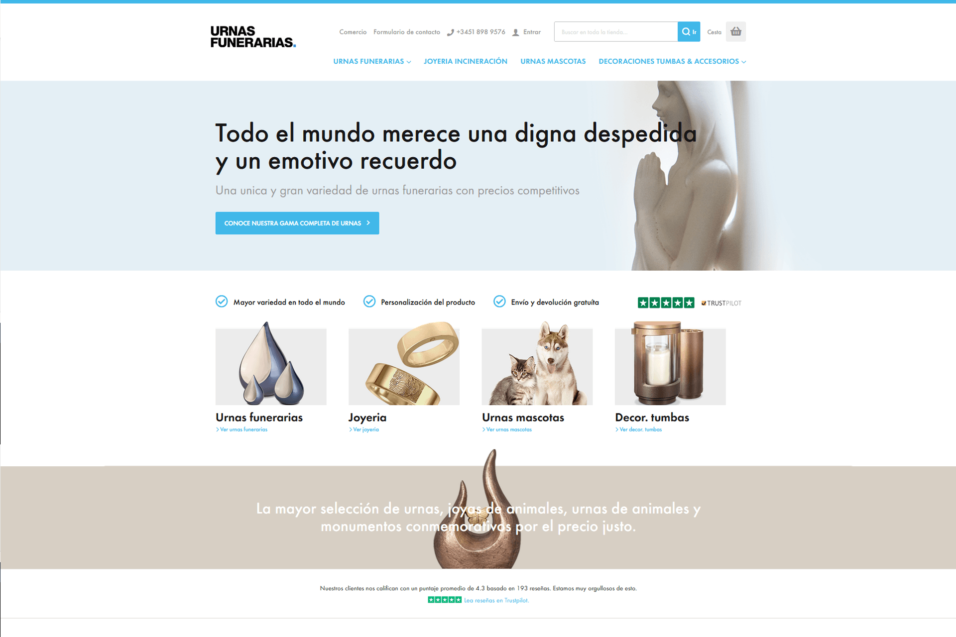 URNAS-FUNERARIAS. Espana