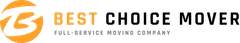 Logo of Best Choice Mover, an orange circle with a stylized