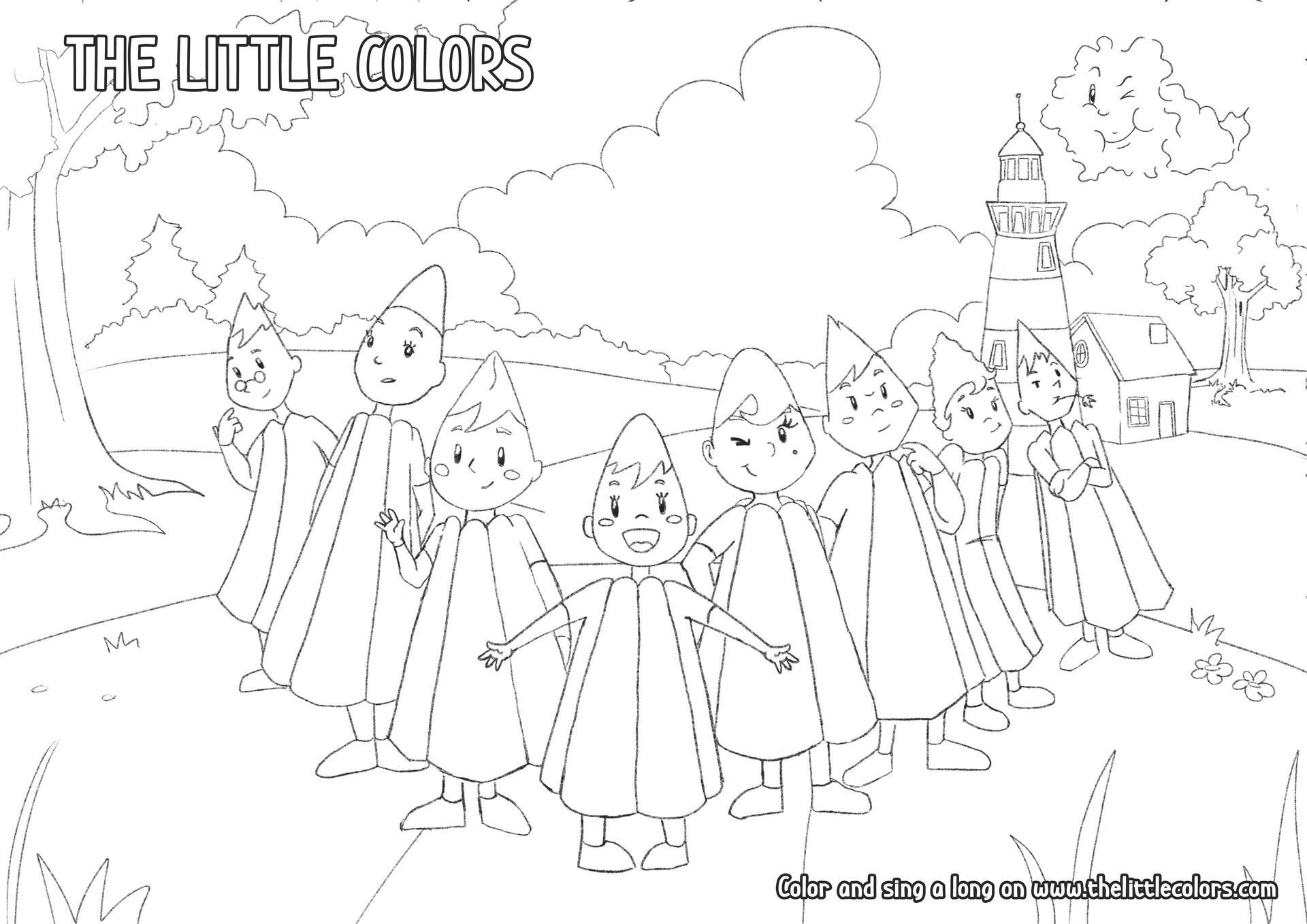 Download nu de kleurplaat van de Kleurtjes - Cover de Kleurtjes A4
