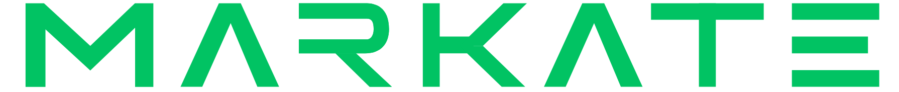 Green MARKATE logo on a white background