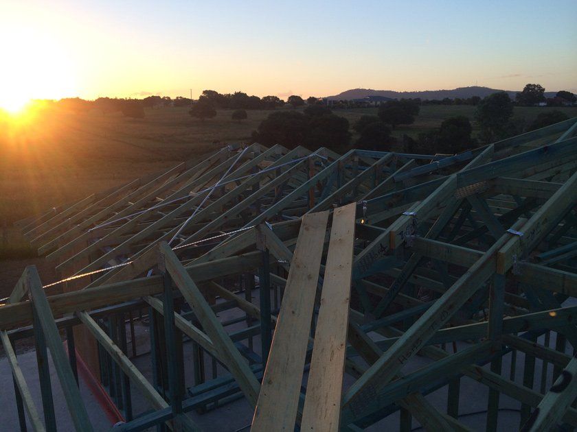 Roof Construction in Progress — Quality Constructions in Maryborough, QLD