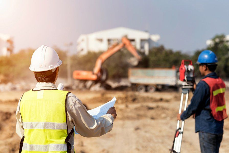 Engineer in the Field Checking the Plan — Quality Constructions in Maryborough, QLD