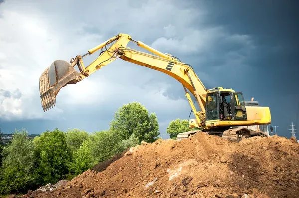 an equipment preparing for excavation for a project in Massachusetts