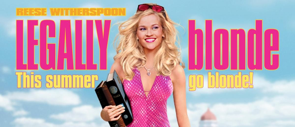 Blonde woman in a pink dress, holding books, wearing sunglasses, outside. 