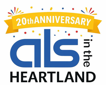 20th annicersary of ALS in the heartland logo