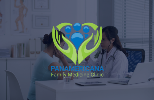 A doctor is talking to a patient in a family medicine clinic.