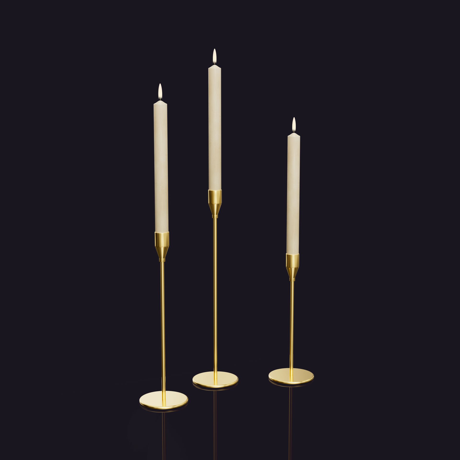 Gold Taper Candle Holders