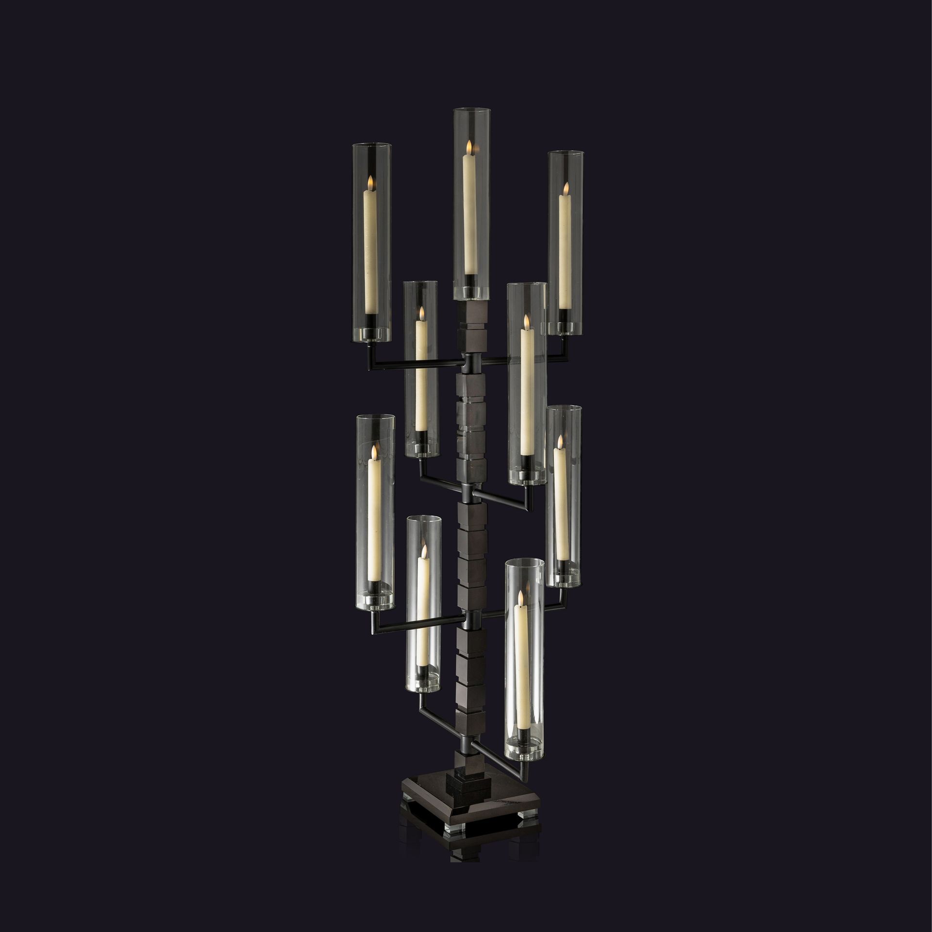Geometric Tiered Candelabra