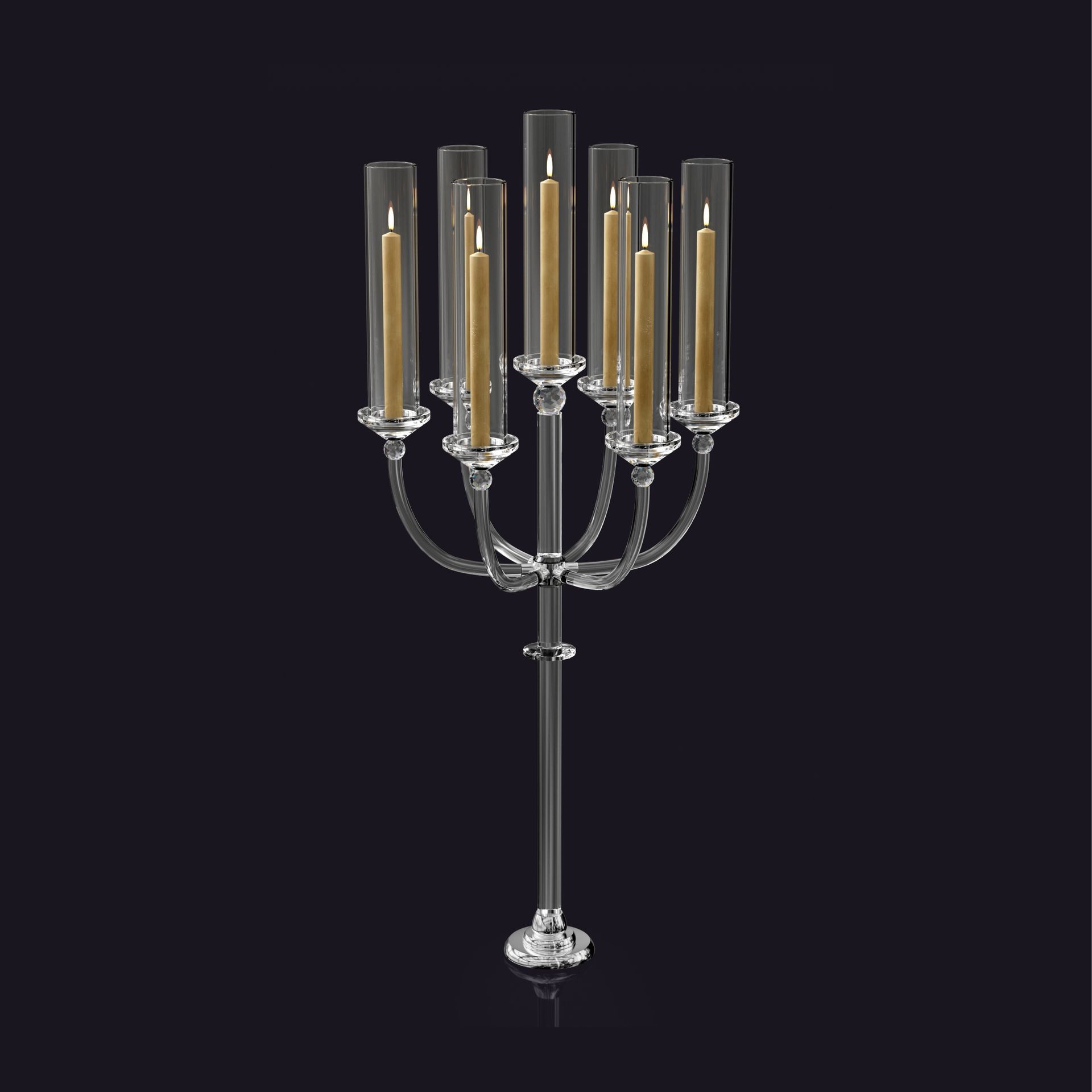 Luminous Crystal Candelabra