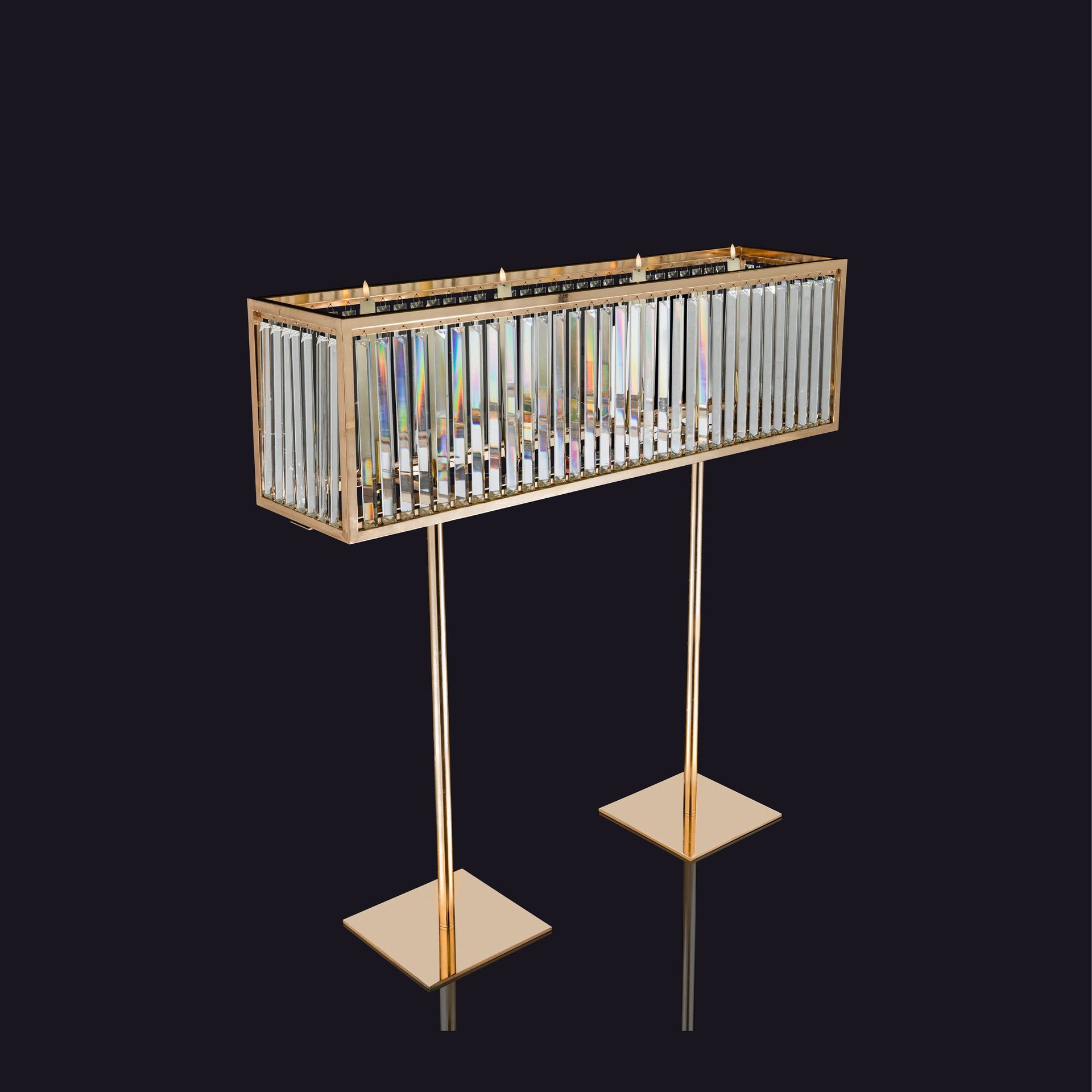Luxe Crystal Prism Candelabra