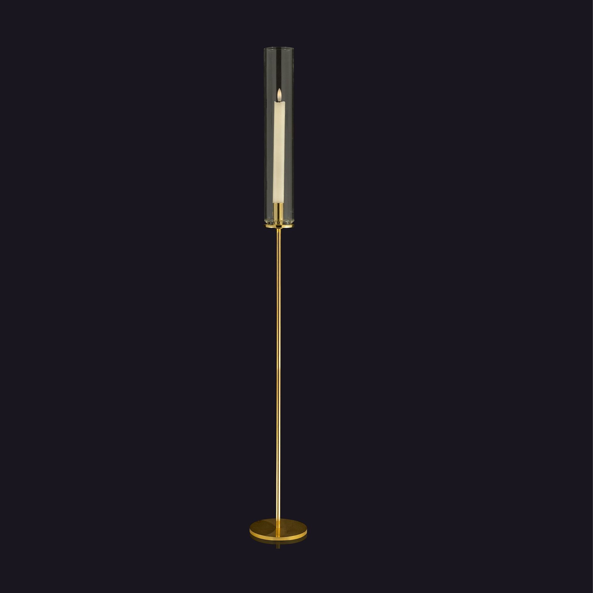Minimalist Gold Pillar Candelabra