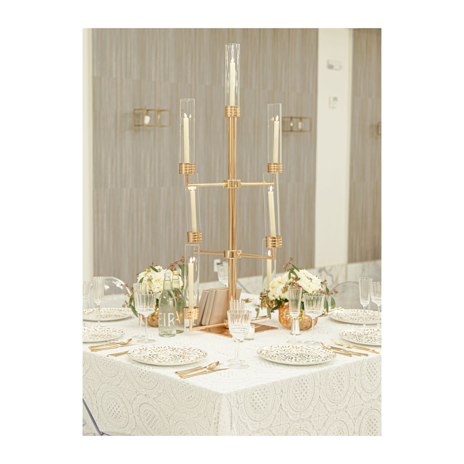 Rose Gold Industrial Candelabra