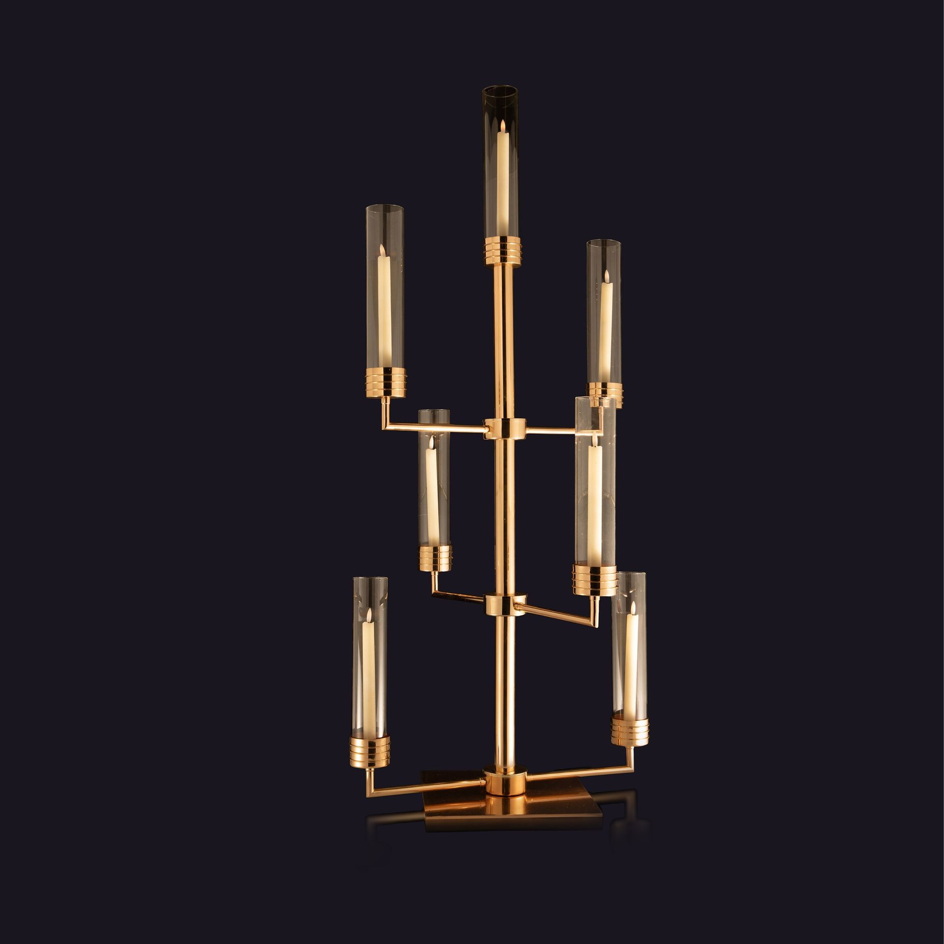 Rose Gold Industrial Candelabra