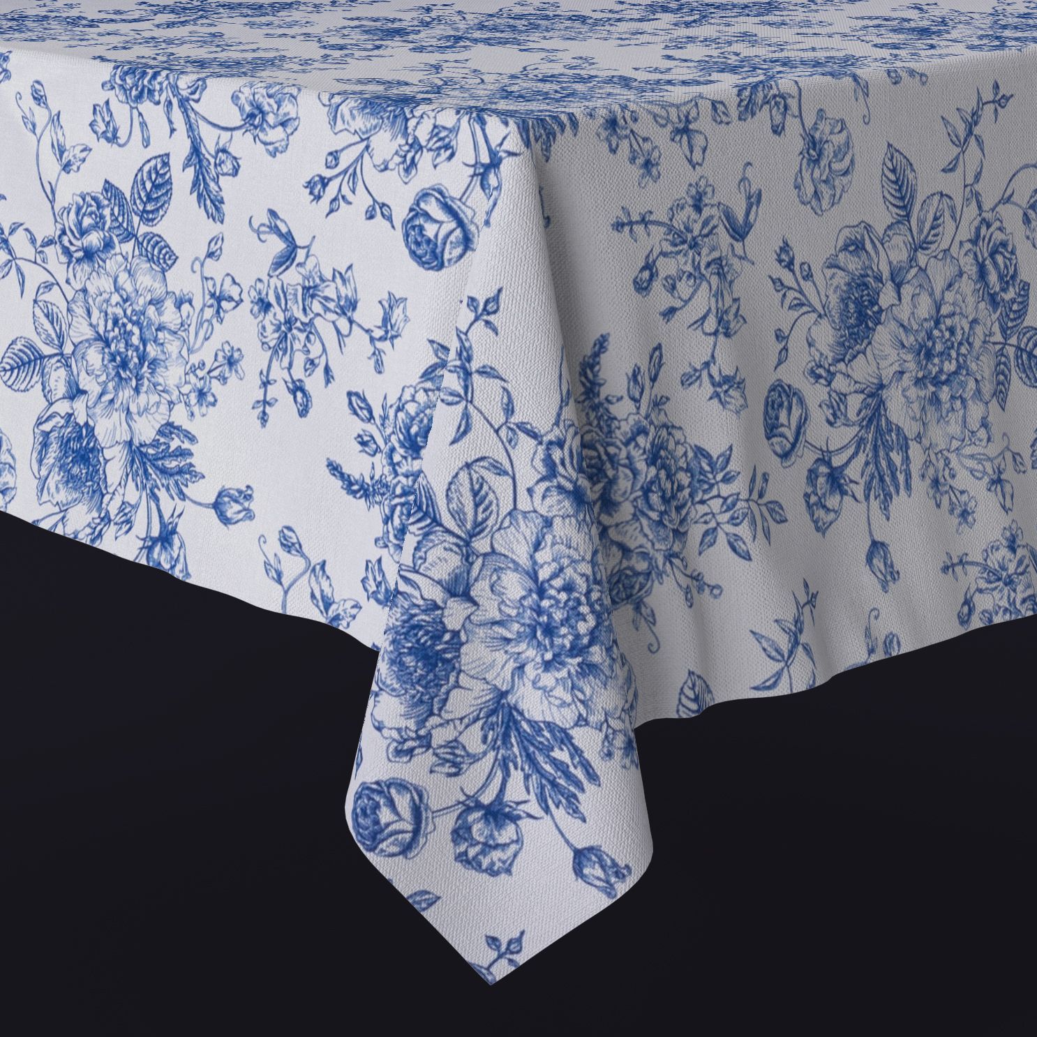 Blue Floral Toile