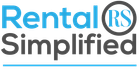Rental Simplified logo with blue and gray text, and a circular 
