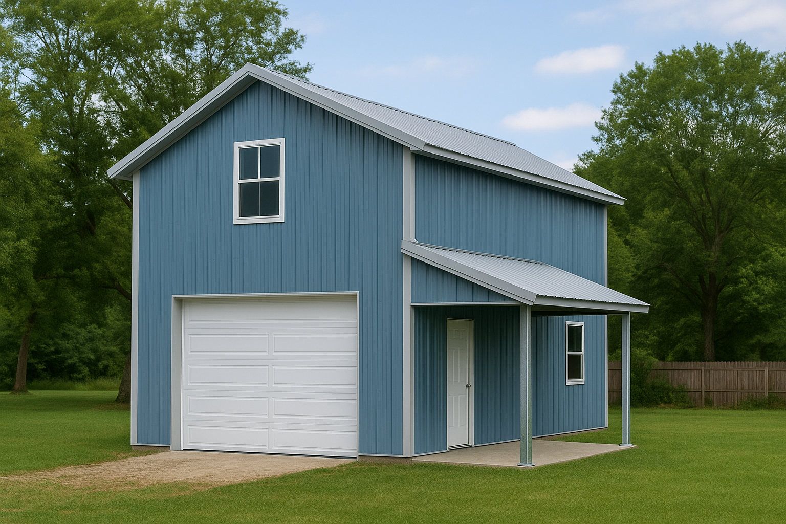 ForgeFab W400 WorkLoft 30x50 lofted backyard shop with mezzanine