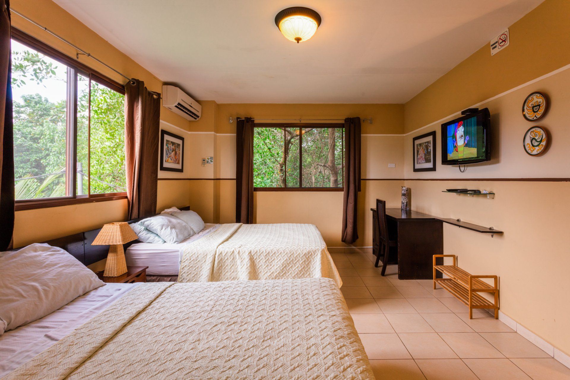 Spacious room at Manglar Lodge near El Palmar Beach Panama