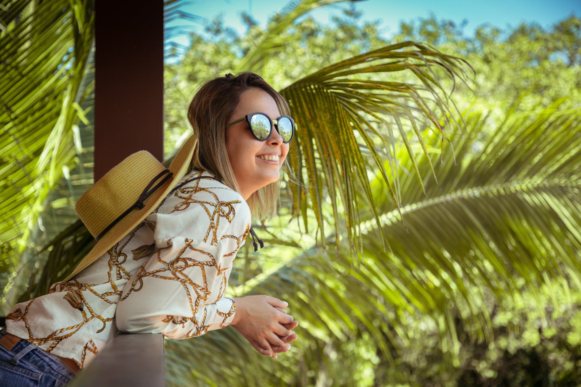 Guest relaxing outdoors at Manglar Lodge near El Palmar Beach