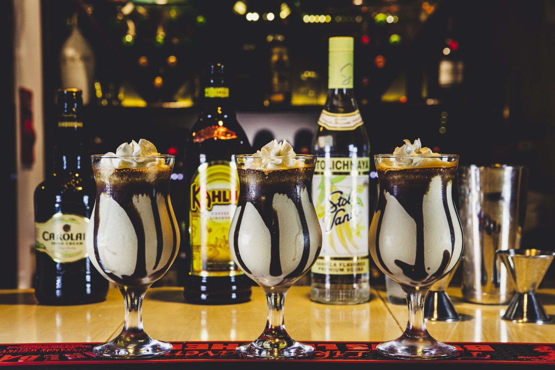 great selection of drink at our bar