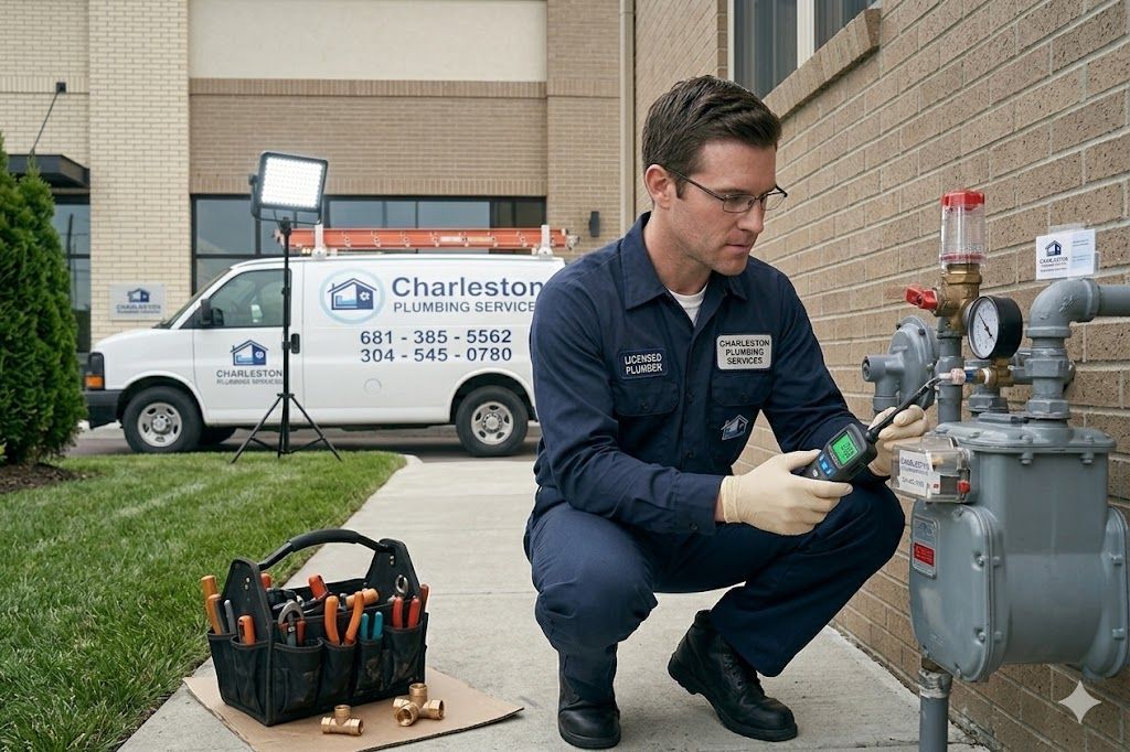 Licensed gas line inspection by Charleston Plumbing Services in Charleston WV