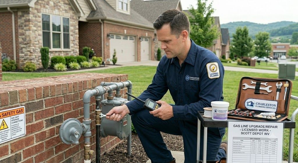 gas line and water line repair plumbers scott depot wv