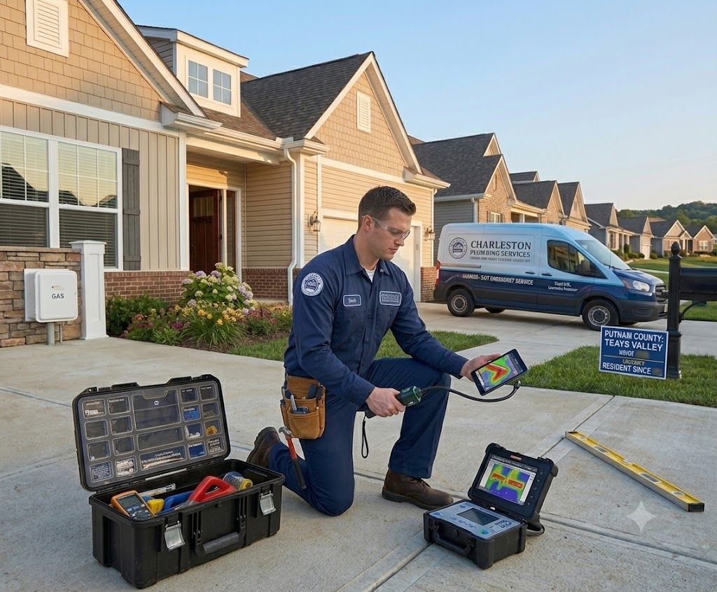 gas line and water line repair plumbers teays valley wv