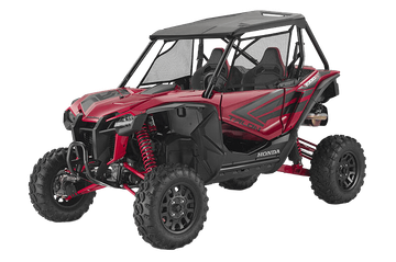Black and red UTV